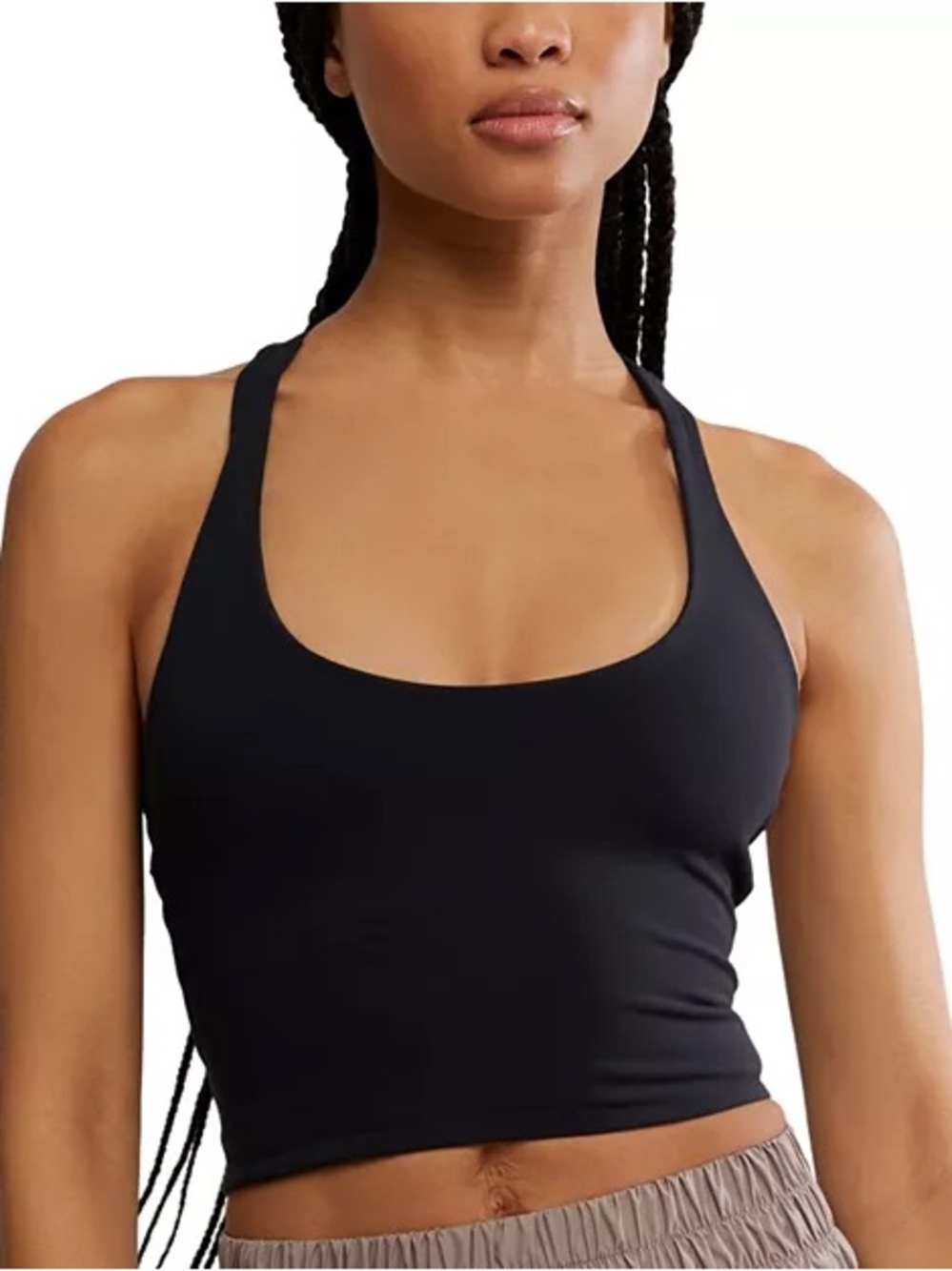 FP Movement Never Better Halter Top Black Large NWT